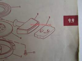Johnson Outboard 1974 parts book 9.9 hp -varaosaluettelo, katso tarkemmat mallitiedot kuvasta