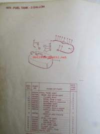 Johnson Outboard 1974 parts book 6 hp -varaosaluettelo, katso tarkemmat mallitiedot kuvasta