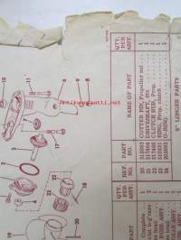 Johnson Outboard 1974 parts book E-4 hp -varaosaluettelo, katso tarkemmat mallitiedot kuvasta