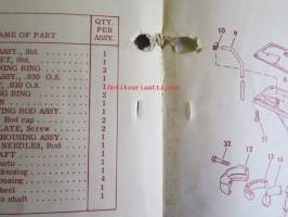 Johnson Outboard 1974 parts book 2 hp -varaosaluettelo, katso tarkemmat mallitiedot kuvasta
