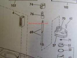 Johnson Outboard 1975 parts book 85 hp -varaosaluettelo, katso tarkemmat mallitiedot kuvasta