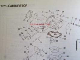 Johnson Outboard 1975 parts book 75 hp -varaosaluettelo, katso tarkemmat mallitiedot kuvasta