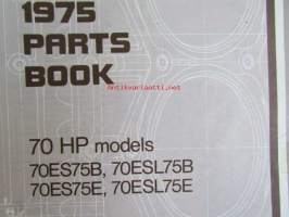 Johnson Outboard 1975 parts book 75 hp -varaosaluettelo, katso tarkemmat mallitiedot kuvasta