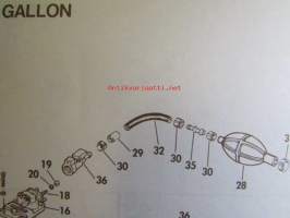 Johnson Outboard 1975 parts book 75 hp -varaosaluettelo, katso tarkemmat mallitiedot kuvasta