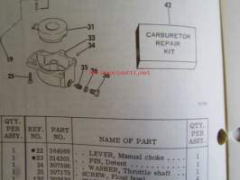 Johnson Outboard 1975 parts book 50 hp -varaosaluettelo, katso tarkemmat mallitiedot kuvasta