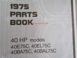 Johnson Outboard 1975 parts book 40 hp -varaosaluettelo, katso tarkemmat mallitiedot kuvasta