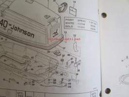 Johnson Outboard 1975 parts book 40 hp -varaosaluettelo, katso tarkemmat mallitiedot kuvasta