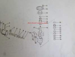Johnson Outboard 1975 parts book 20 hp -varaosaluettelo, katso tarkemmat mallitiedot kuvasta