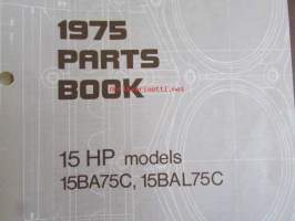 Johnson Outboard 1975 parts book 15 hp -varaosaluettelo, katso tarkemmat mallitiedot kuvasta