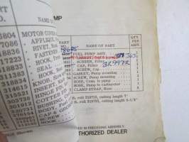 Johnson Outboard 1975 parts book 6 hp -varaosaluettelo, katso tarkemmat mallitiedot kuvasta