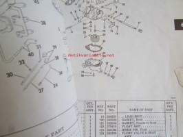 Johnson Outboard 1975 parts book 6 hp -varaosaluettelo, katso tarkemmat mallitiedot kuvasta