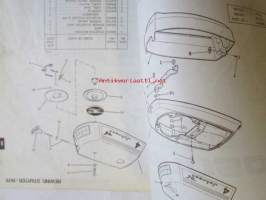 Johnson Outboard 1975 parts book E-4 hp -varaosaluettelo, katso tarkemmat mallitiedot kuvasta