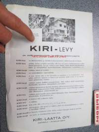 Kiri-levy -esite (Kiri-laatta Oy, Tapanila)