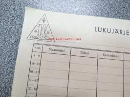 Kansallinen Kirjakauppa Oy -lukujärjestys