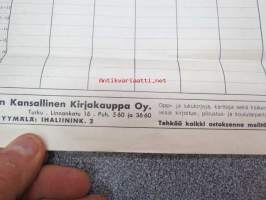 Kansallinen Kirjakauppa Oy -lukujärjestys