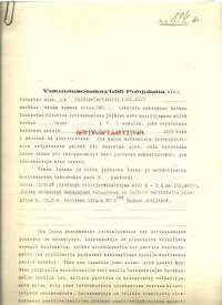 Vakuutusyhtiö Pohjolalta olen lainaksi saanut ... 1944 -1952 - velkakirja, rasitustodistus yms  13 sivua