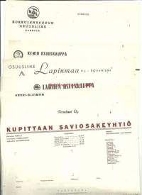 Erä työtodistuksia 11 kpl