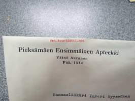 Pieksämäen Ensimmäinen Apteekki -kirjekuori