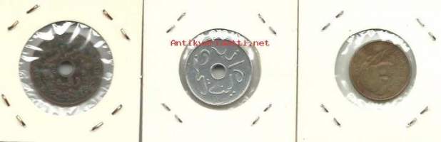 Indonesia  - 5 sen 1951, 50 sen 1952 ja Nederländische Indie 1 c  1945