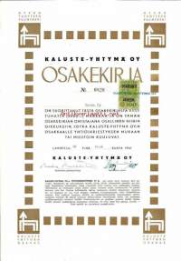 Kaluste-Yhtymä Oy ,  5 000 mk  osakekirja,  Lahti 30.6.1961
