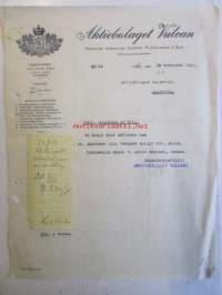 Aktiebolaget Vulcan Åbo, tarjous, 28. november 1921