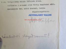 Aktiebolaget Vulcan Åbo, 14 oktober r 1921 -asiakirja