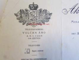 Aktiebolaget Vulcan Åbo, 24. september 1921 -asiakirja