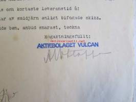 Aktiebolaget Vulcan Åbo, 24. september 1921 -asiakirja