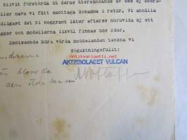 Aktiebolaget Vulcan Åbo, 8. september 1921 -asiakirja