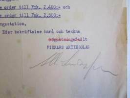 Fiskars Aktiebolaget, den 5 september 1921 -asiakirja