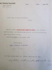 Liedon Yliskulman Osuusmeijeri, Lieto, maaliskuun 15. 1939 -asiakirja