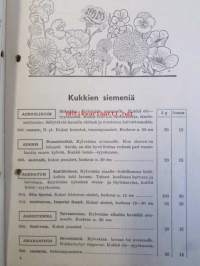 Hankkija Kasvitarhasiemenet kasvinsuojeluaineet 1960