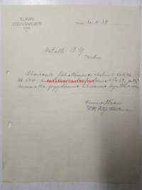 Euran Osuusmeijeri, Eurassa 30-11-39. -asiakirja