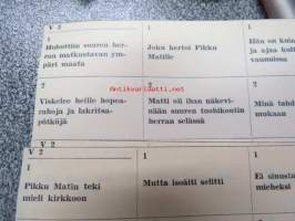 Opi leikkien palapeli V 2-5. Välimerkkiharjoituksia - laatinut Inkeri Laurinen, kuvittanut Rudolf Koivu?