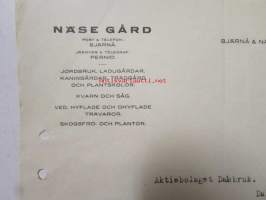 Näse Gård, Bjärnå &amp; Näse-Gård 6. febriari 1921 -asiakirja