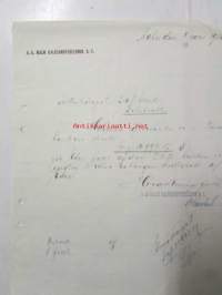 A.B. Malm Kalksandtegelbruk O.Y, 8. Mars 1920. -asiakirja