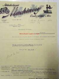 Aktiebolaget Machinery Osakeyhtiö, Åbo 23. juli 1921. -asiakirja