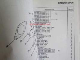 Quicksilver parts catalog 100 H.P. / 115 H.P. -Katso tarkemmat malli merkinnät kuvasta