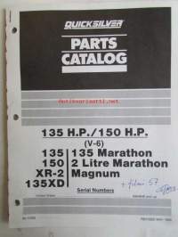 Quicksilver parts catalog 135 H.P. / 150 H.P. (V-6)-Katso tarkemmat malli merkinnät kuvasta