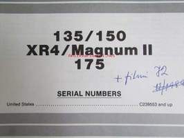 Quicksilver parts catalog 135 / 150 XR4 / MAgnum II, 175 -Katso tarkemmat malli merkinnät kuvasta