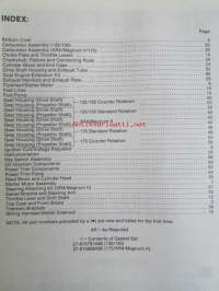 Quicksilver parts catalog 135 / 150 XR4 / MAgnum II, 175 -Katso tarkemmat malli merkinnät kuvasta
