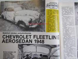 Mobilisti 1982 nr 5 -Lehti vanhojen autojen harrastajille, sisällysluettelo löytyy kuvista.