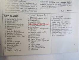 Mobilisti 1987 nr 6 -Lehti vanhojen autojen harrastajille, sisällysluettelo löytyy kuvista.