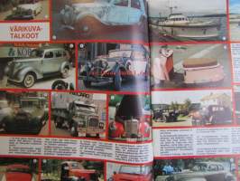 Mobilisti 1985 nr 4 -Lehti vanhojen autojen harrastajille, sisällysluettelo löytyy kuvista. Laaja esittely Chevrolet 1955-57 malleista. Ford V-8 malleista kuvia