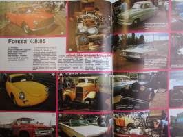 Mobilisti 1985 nr 4 -Lehti vanhojen autojen harrastajille, sisällysluettelo löytyy kuvista. Laaja esittely Chevrolet 1955-57 malleista. Ford V-8 malleista kuvia