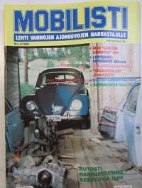 Mobilisti 1989 nr 4 -Lehti vanhojen autojen harrastajille, sisällysluettelo löytyy kuvista.