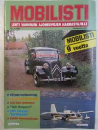 Mobilisti 1988 nr 5 -Lehti vanhojen autojen harrastajille, sisällysluettelo löytyy kuvista.