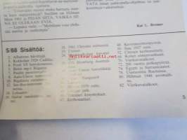 Mobilisti 1988 nr 5 -Lehti vanhojen autojen harrastajille, sisällysluettelo löytyy kuvista.
