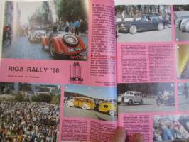 Mobilisti 1988 nr 5 -Lehti vanhojen autojen harrastajille, sisällysluettelo löytyy kuvista.