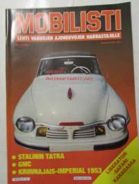 Mobilisti 1991 nr 5 -Lehti vanhojen autojen harrastajille, sisällysluettelo löytyy kuvista.